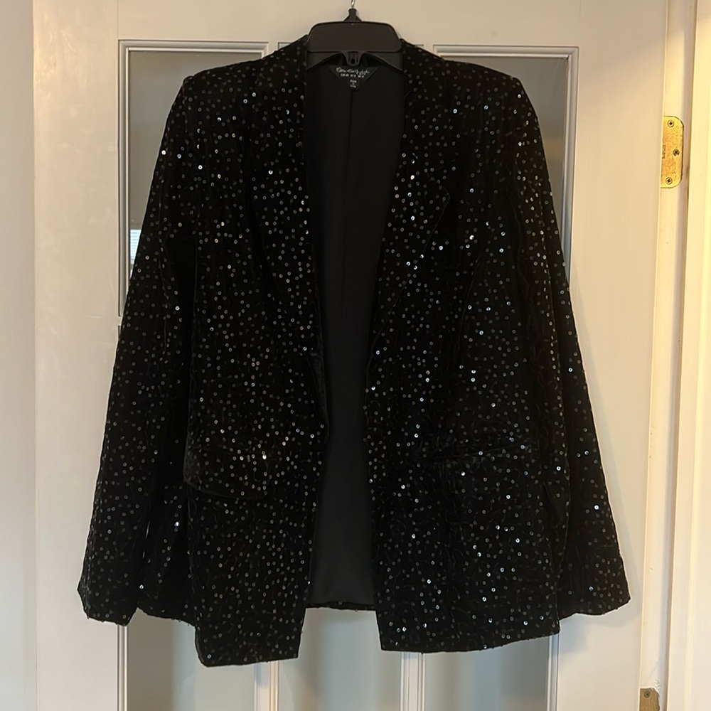 Black Sequin Blazer